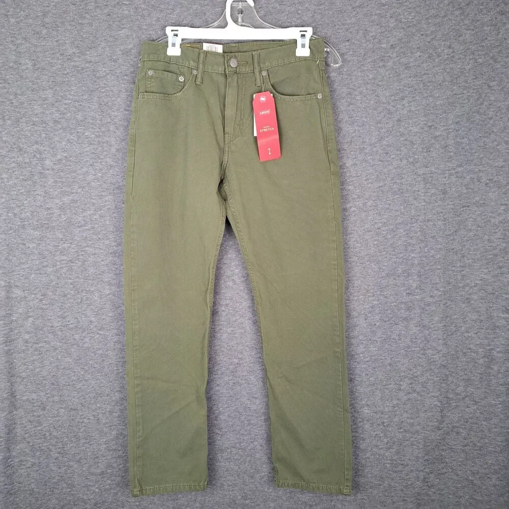 Levi's 502 Regular Taper Warp Stretch Olive‎ Green Pants 29x28* NWT